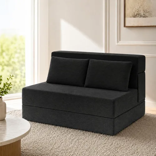 Miniatura 17 de Sofá Cama Plegable con Colchón, Sofá Cama Plegable con Funda para Silla de Cama con Almohada para Sala de Estar Oficina en Casa