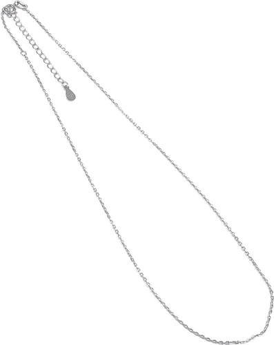 Miniatura 2 de Collar de cadena de cable de plata de ley 925 de 0.039 in, cierre de resorte, ajustable de 15 a 18 pulgadas, Plata esterlina