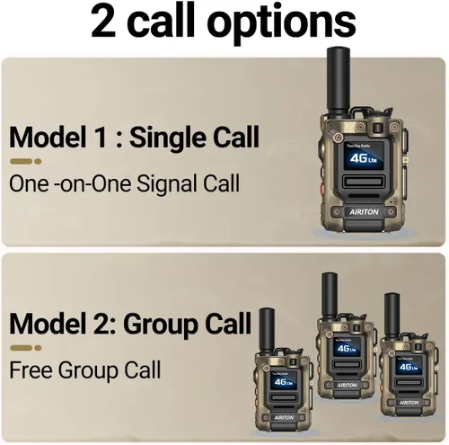 Miniatura 4 de Walkie Talkies Airiton Radios de alcance ilimitado en todo el país, 4G, larga distancia, 5000 millas, radio bidireccional POC de mano AI-G7 Push to