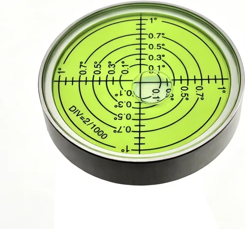 Miniatura 11 de 6'/0.079 in Punto de alta precisión Nivel Universal Burbuja Metal Bubble Water Leveler Cross Gauge Pequeño Hogar (negro verde)