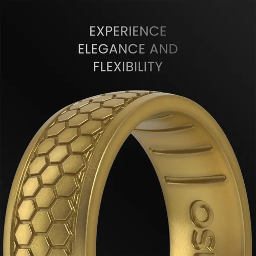 Miniatura 22 de Enso Rings Signature Etched Collection - Anillos clásicos de silicona grabados - Diseño cómodo y flexible - Fabricado en Estados Unidos