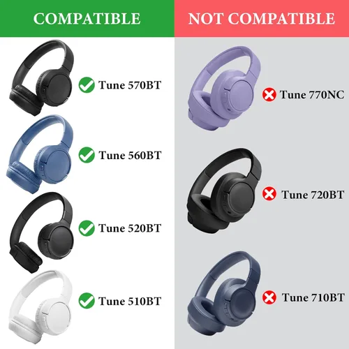 Miniatura 5 de Linkidea Funda de transporte para auriculares compatible con JBL Tune 500, Tune 510BT, Tune 520BT, Tune 570BT, bolsa de viaje protectora de repuesto