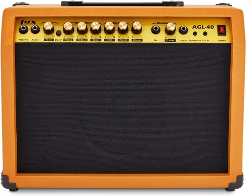 Miniatura 18 de LyxPro Amplificador de guitarra eléctrica de 20 W, altavoz incorporado, conector para auriculares y entrada auxiliar que incluye ganancia, graves
