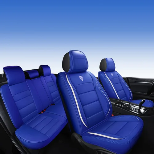 Miniatura 9 de Funda de asiento para 5 asientos, ajuste universal para la mayoría de vehículos, sedán, SUV, camioneta, compatible para bolsas de aire protectores
