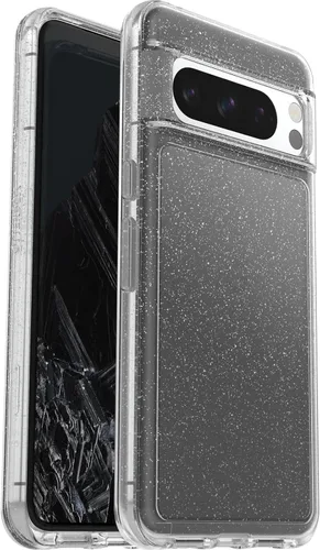 Miniatura 5 de OtterBox Funda para Google Pixel 8 Pro Symmetry Series, color negro, ultra suave, compatible con carga inalámbrica, bordes elevados para proteger