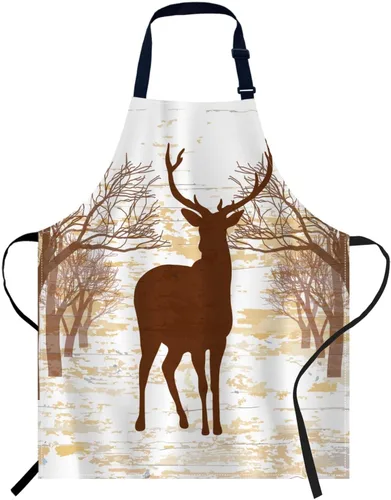 Miniatura 15 de oFloral Delantal de Babero con Animales Nutrias Marinas Jugando en el Agua Nadando con Cuello Ajustable para Hombres y Mujeres, Adecuado para Cocina