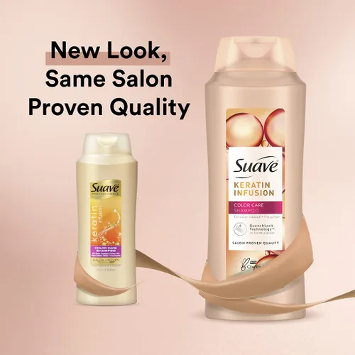 Miniatura 2 de Suave Professionals - Champú para el cuidado del color para el cabello tratado con color, infusión de queratina, champú protector de color, 28 onzas