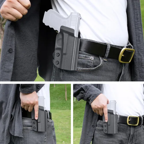 Miniatura 6 de WARRIORLAND Funda OWB Kydex con corte óptico, ajuste seleccionado para Glock 17/19/19X/43/43X MOS, sin riel 1911, Hellcat/Hellcat Pro, Taurus Taurus