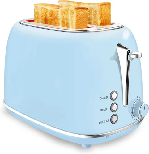 Miniatura 10 de Keenstone Tostadora Inteligente con Pantalla Táctil de 2 Rebanadas, Tostadora Retro de Acero Inoxidable de Ranura Ancha con 6 Niveles de Dorado