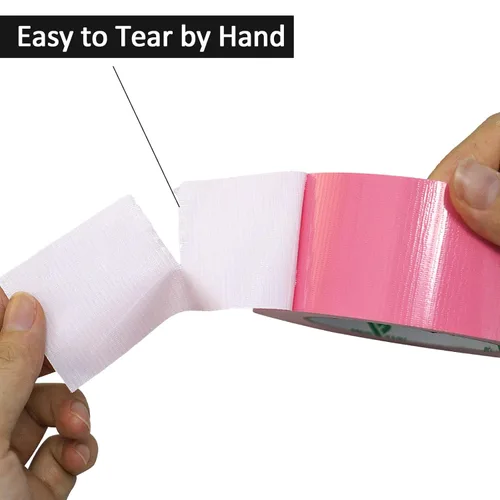 Miniatura 3 de BOMEI PACK Cinta Adhesiva de Color Rosa, Cinta de Conducto Industrial Fuerte y Resistente 9mil x 4.78cm x 27.4m para Embalaje y Reparación