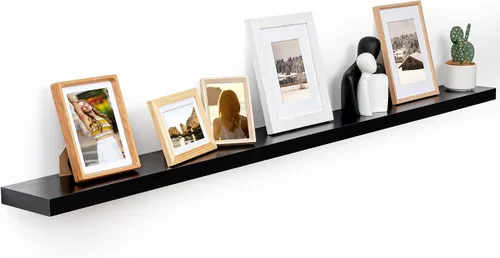 Miniatura 13 de Fun Memories Estantes flotantes para pared, estantes flotantes de 48 pulgadas de largo, juego de 1, estante colgante con soportes invisibles