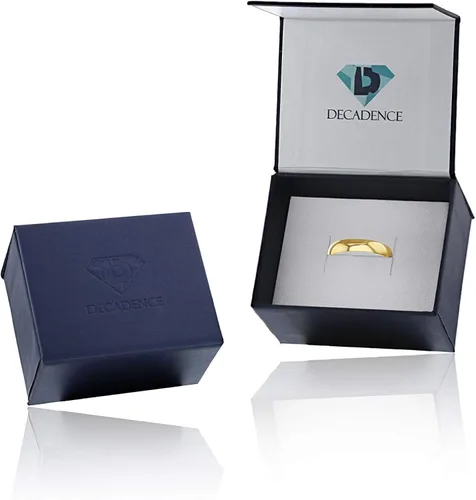 Miniatura 2 de DECADENCE 10K or 14K Yellow & White Gold 4mm Polished Plain Wedding Band, Size 4-14