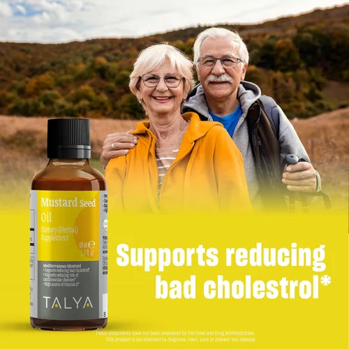 Miniatura 4 de TALYA Aceite de mostaza puro a base de hierbas (Brassica nigra oleum) Aceite 100% natural puro prensado en frío botella de vidrio de 1.7 fl oz