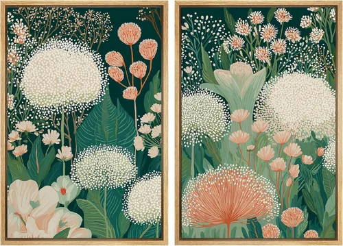 Miniatura 39 de MUDECOR Lienzo enmarcado para pared, bosque brumoso, reflejos, paisaje tranquilo, ilustraciones modernas, arte decorativo, bohemio, tranquilo/zen