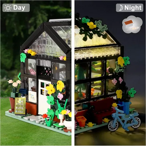 Miniatura 2 de QLT QIAOLETONG Juego de construcción de casa de flores, compatible con Lego Flowers House crea elegancia y ambiente cálido, con hermosa caja