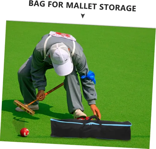 Miniatura 3 de Bolsa de almacenamiento para palitos de croquet, organizador de mazos con diseño de correa para un fácil transporte y protección contra vibraciones