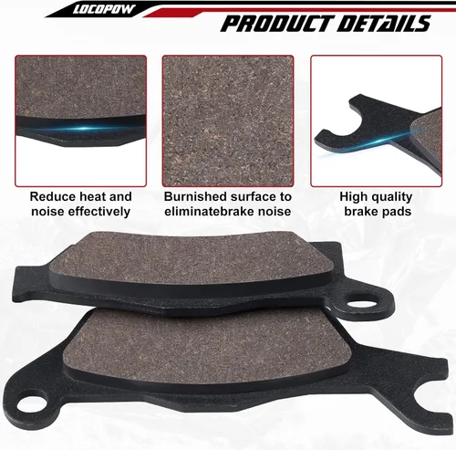 Miniatura 5 de LOCOPOW Pastillas de freno Outlander para Can Am Outlander 450 500 570 650 700 800 850 1000 1000R Max PRO HD5 HD7 2013 2014 2015 2016 2017 2018 2019