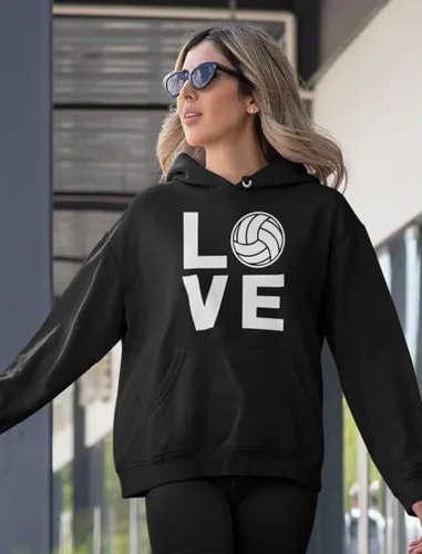 Miniatura 4 de Regalos de voleibol de amor para los aficionados, leggings, sudaderas con capucha para mujer