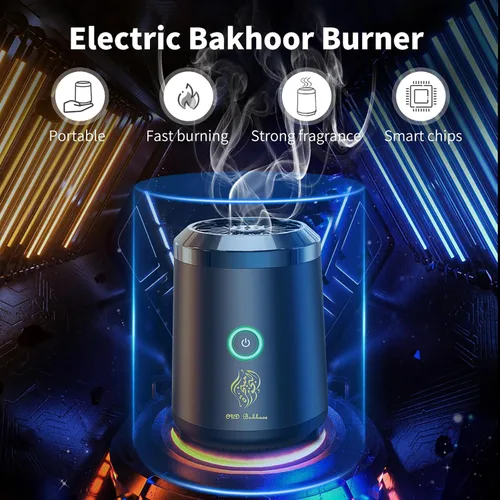 Miniatura 5 de Quemador de incienso electrónico inteligente portátil recargable por USB, quemador de incienso eléctrico, soporte de incienso musulmán árabe
