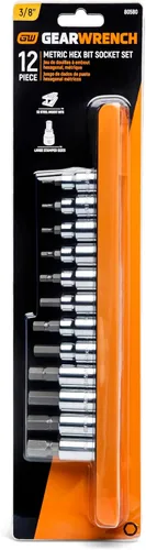 Miniatura 3 de GEARWRENCH Juego de llaves hexagonales de 3/8 pulgadas de 12 piezas, métrico - 80580