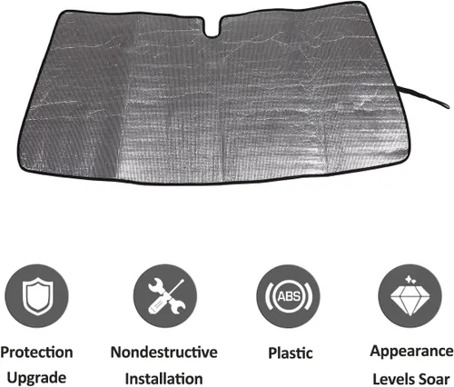 Miniatura 7 de Parasol para parabrisas de automóvil para Toyota Land Cruiser Prado FJ150, reflector de rayos UV plegable para ventana delantera y ventana completa