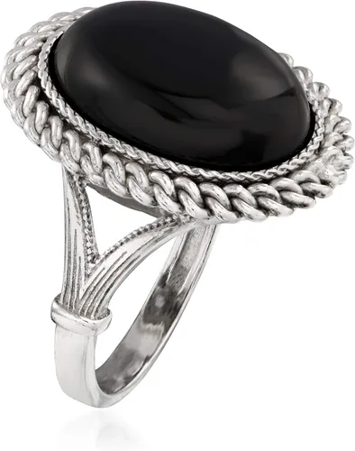 Miniatura 3 de Ross-Simons Black Onyx Ring in Sterling Silver