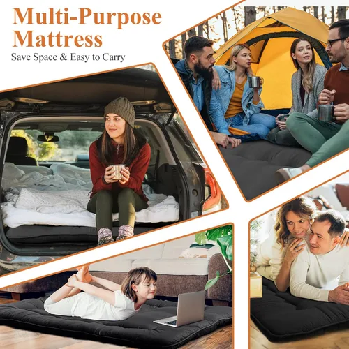 Miniatura 6 de NeuType A-GE20003 NT T2 VC - Colchón de futón grueso para el suelo, plegable para adultos y niños, tamaño Queen, negro, A-GE20003 NT T2 VC