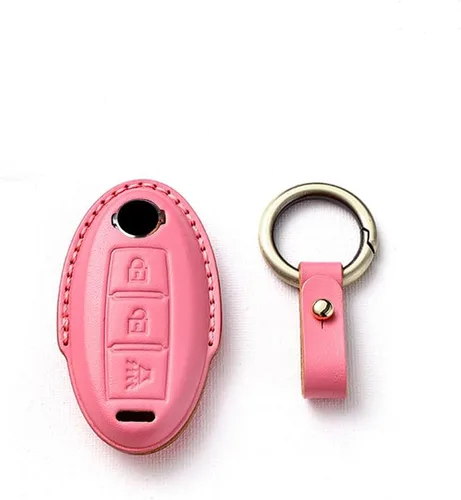 Miniatura 12 de SANRILY Funda para llavero de 3 botones para Nissan Armada Rogue Murano Cube 370Z Leaf Juke Quest Keyless Entry Remote Key Protector con llavero