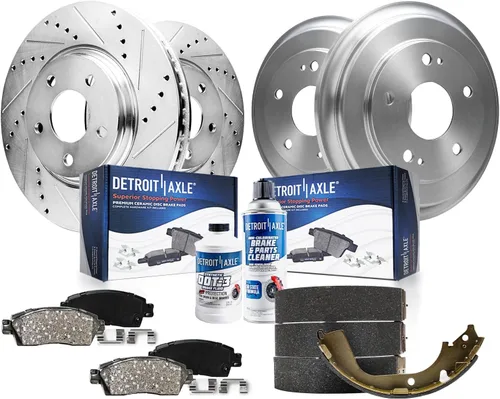 Miniatura 18 de Detroit Axle - Kit de freno delantero para Nissan Altima Sentra 07-10, repuesto de pastillas de freno de cerámica de freno de disco 2007 2008 2009