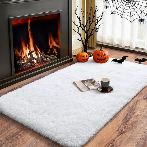 Miniatura 74 de Merelax Alfombra Moderna Suave y Esponjosa Shaggy para Dormitorio Sala de Estar Decoración de Sillas Pequeñas Alfombras Tapetes para Pies Piso, Verde
