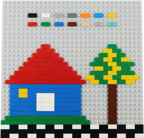 Miniatura 4 de 700 Piezas de Ladrillos Planos Multicolores 1×2, Bloques de Construcción a Granel para Superficies Lisas de Pared y Piso, Accesorios de Juguete