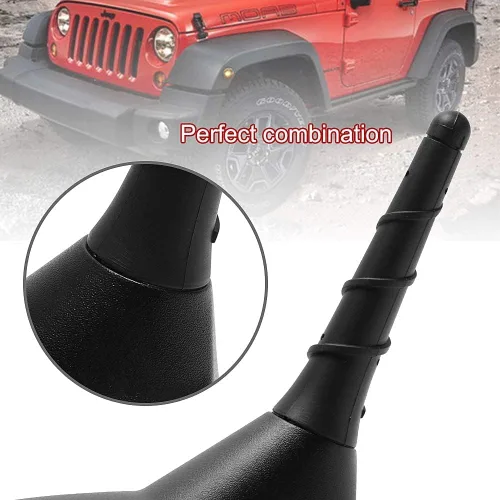 Miniatura 5 de KSaAuto Antena de 3.2 pulgadas compatible con Jeep Cherokee Grand Cherokee Compass Renegade 2011-2025, Chrysler 200, Fiat 500, repuesto de antena
