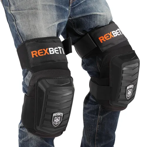 Miniatura 8 de REXBETI Rodilleras mejoradas para el trabajo, rodilleras de construcción para hombres, rodilleras de gel de espuma antideslizantes resistentes