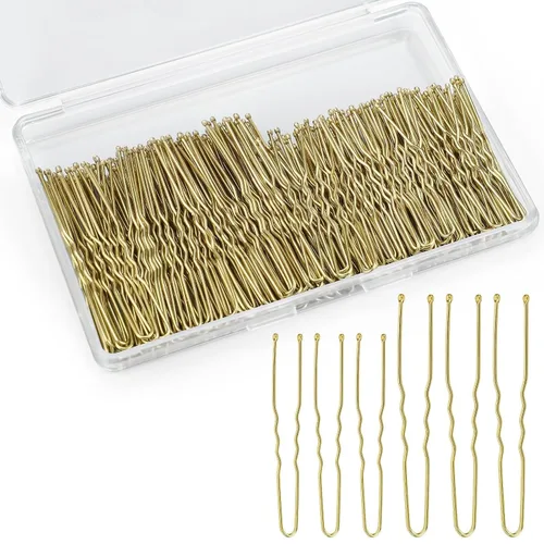 Miniatura 7 de 200 horquillas para el pelo en forma de U de 2.4 y 2 pulgadas, pasadores de pelo con caja de almacenamiento para mujeres y niñas y peluquería (negro)