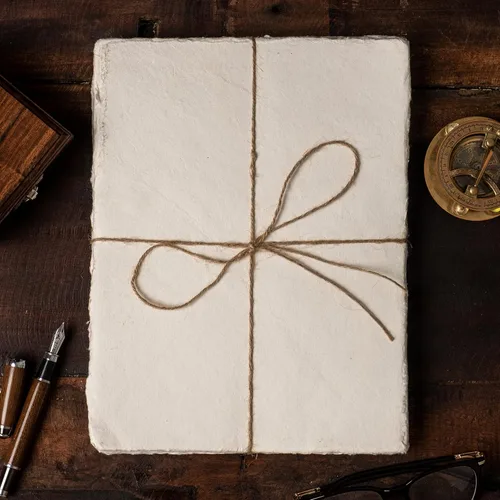 Miniatura 4 de Papel de acuarela Papel vintage de tamaño carta, 8.5 x 11 pulgadas, papel hecho a mano de 200 GSM, 50 hojas de papel de algodón reciclado, Blanco