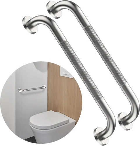 Miniatura 53 de Barra de agarre antideslizante para ducha de 24 pulgadas, acabado blanco frotado con aceite, diámetro de 1.25", Barra de agarre para baño Munzong
