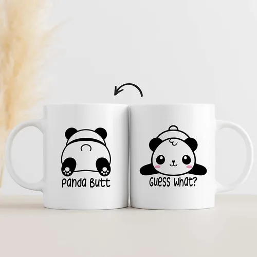 Miniatura 7 de QUICQOD Taza divertida de perro salchicha para mamá y amantes, taza de café blanca, adivina qué trasero de 11 onzas, regalo de Navidad, Acción