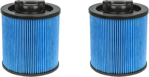 Paquete de 2 filtros DXVC6912 compatibles con filtros de cartucho Dewalt, alta eficiencia de 6 a 16 galones compatibles con DXV06P DXV09P DXV09PA