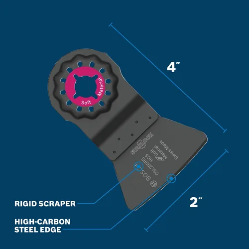 Miniatura 2 de Bosch OSL200RS - Cuchilla de rascador rígida oscilante de acero de alto carbono Starlock® de 2 pulgadas