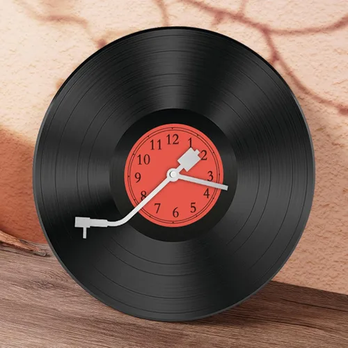 Miniatura 9 de Discos de vinilo de 12 pulgadas, decoración de pared, reloj de pared de disco de vinilo, relojes de pared únicos con pilas (batería no incluida)