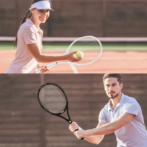Miniatura 5 de Raquetas de tenis – Juego de raquetas de tenis de 27 pulgadas para principiantes, incluye 4 pelotas de tenis, 2 overgrips y 2 bolsas de tenis