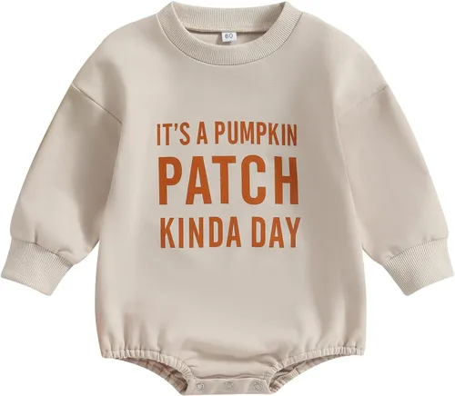 Miniatura 138 de Adobabirl Traje de Halloween para bebé, sudadera de fantasma, calabaza, mameluco, suéter de gran tamaño, lindo para otoño e invierno