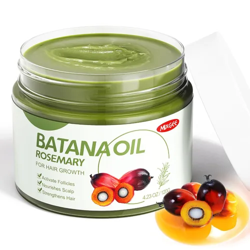 Miniatura 8 de Mixgee Bálsamo de aceite Batana para el crecimiento y grosor del cabello, fórmula natural con batana, aceite de romero y biotina, promueve la salud