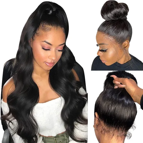 Miniatura 8 de catti 360 Lace Front Wigs Human Hair Body Wave 220 Density HD Lace Front Wigs Pre Plucked Full Lace Human Hair Wig for Women