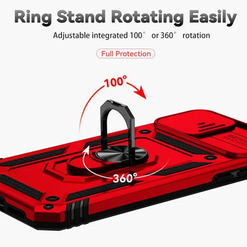 Miniatura 6 de Funda para iPhone 11, con cubierta para lente de cámara, protector de pantalla HD, [grado militar] anillo de montaje en coche con soporte híbrido