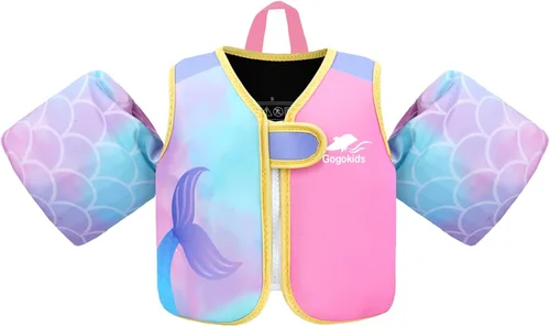 Gogokids Chaleco de natación para bebé, flotadores para niños de 33-66 libras, chaqueta de natación para niños con alas de agua para niños de 2 3 4