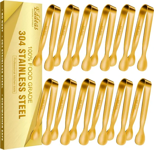 Miniatura 30 de Pinzas para cocinar – Pinzas de cocina de acero inoxidable de 600 grados resistentes al calor, pinzas de bloqueo de metal resistente, perfectas