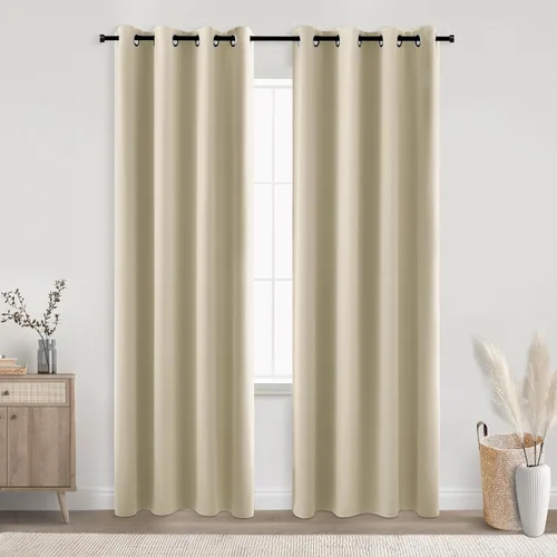 Miniatura 99 de Cortinas opacas de 72 pulgadas extra anchas para dormitorio, puerta corrediza de vidrio y patio, 2 paneles con ojales para oscurecer ventana grande