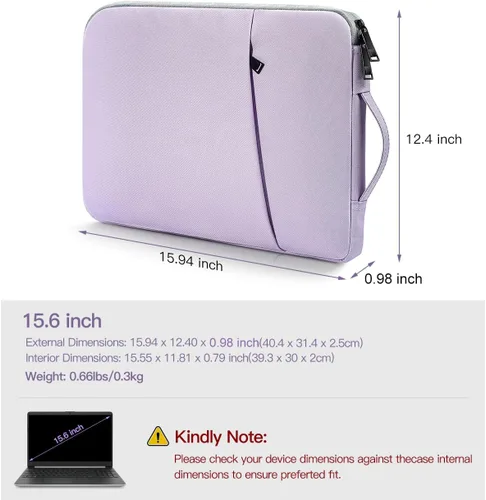Miniatura 2 de Funda para laptop de 15.6 pulgadas con asa resistente al agua para HP Lenovo Dell ASUS Acer Chromebook 15 / HP Envy X360 15.6 / Acer Aspire 15