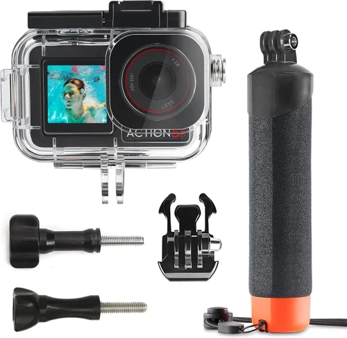 Miniatura 11 de FitStill 196FT/60M Estuche Impermeable y 3 Filtros y Juego de Palanca Flotante Compatible con DJI Osmo Action 5 Pro Action 4 Action 3, Cubierta